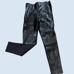Women’s Ann Taylor Black Leather Skinny Pants
